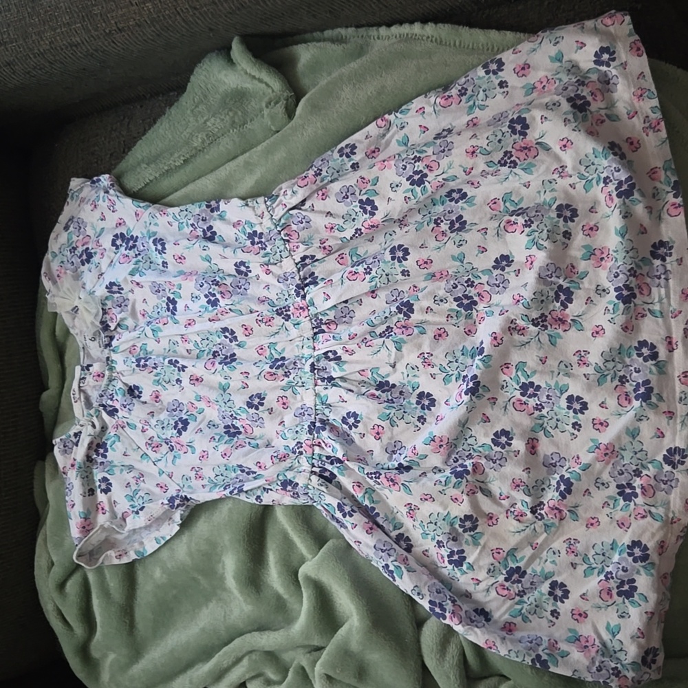 Carter's Girls Blue Floral Dress